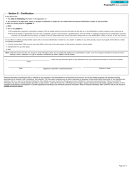Form T5001 Application for Tax Shelter Identification Number and Undertaking to Keep Books and Records - Canada, Page 5