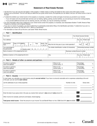 Form T776 Statement of Real Estate Rentals - Canada