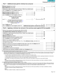 Form T691 Alternative Minimum Tax - Canada, Page 7