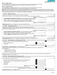 Form T2125 Statement of Business or Professional Activities - Canada, Page 2