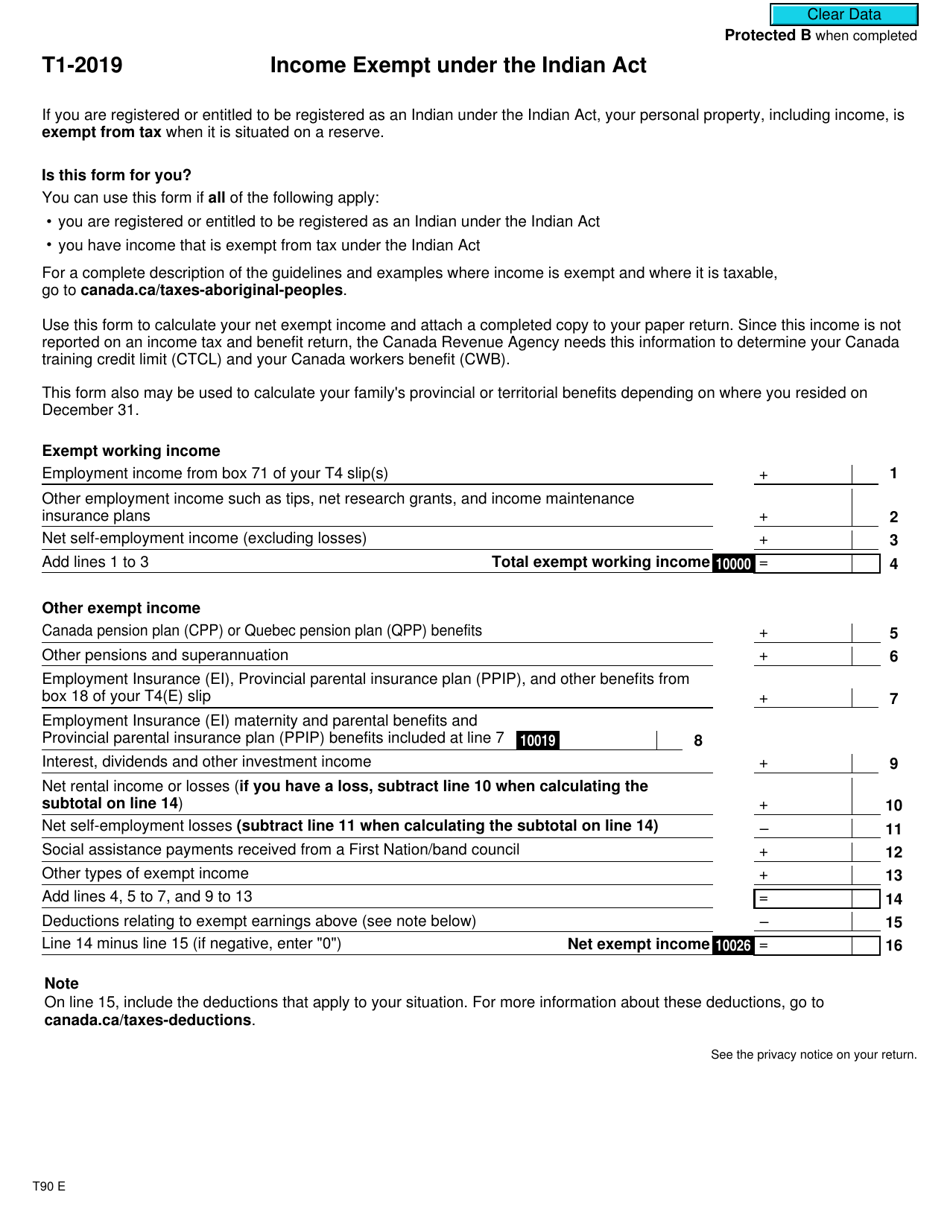 Form T90 - 2019 - Fill Out, Sign Online and Download Fillable PDF ...