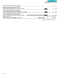 Form 5011-TC (YT479) Yukon Credits - Canada, Page 2