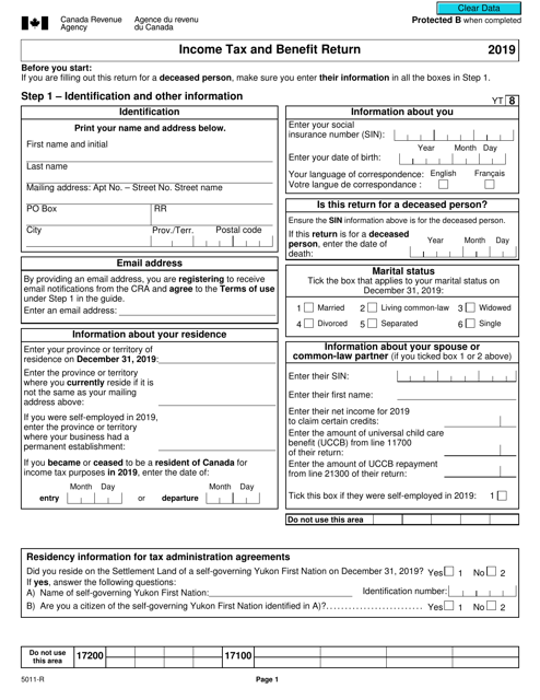 Form 5011-R Download Fillable PDF or Fill Online Income Tax and Benefit