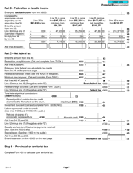 Form 5011-R Income Tax and Benefit Return - Canada, Page 7