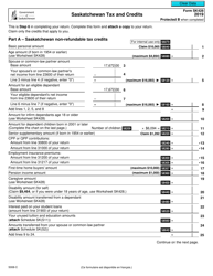 Form 5008-C (SK428) Saskatchewan Tax and Credits - Canada