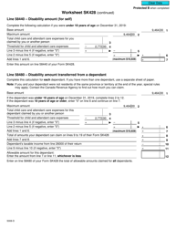 Form 5008-D Worksheet SK428 Saskatchewan - Canada, Page 2