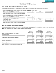 Form 5008-D Worksheet SK428 Saskatchewan - Canada, Page 3