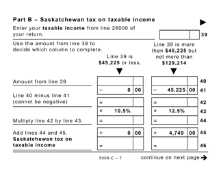 Form 5008-C (SK428) Saskatchewan Tax and Credits - Large Print - Canada, Page 7