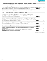 Form ON-BEN (5006-TG) Application for the 2020 Ontario Trillium Benefit and Ontario Senior Homeowners&#039; Property Tax Grant - Canada, Page 2