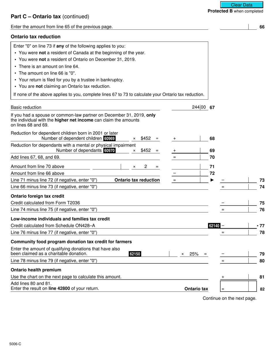 Form On428 5006 C 2019 Fill Out Sign Online And Download Fillable Pdf Canada 