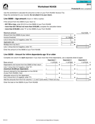 Form 5014-D Worksheet NU428 Nunavut - Canada