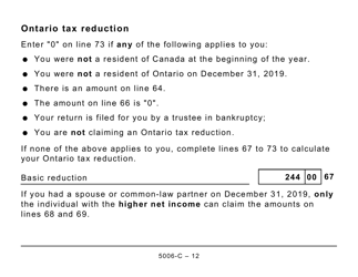Form ON428 (5006-C) Ontario Tax (Large Print) - Canada, Page 12