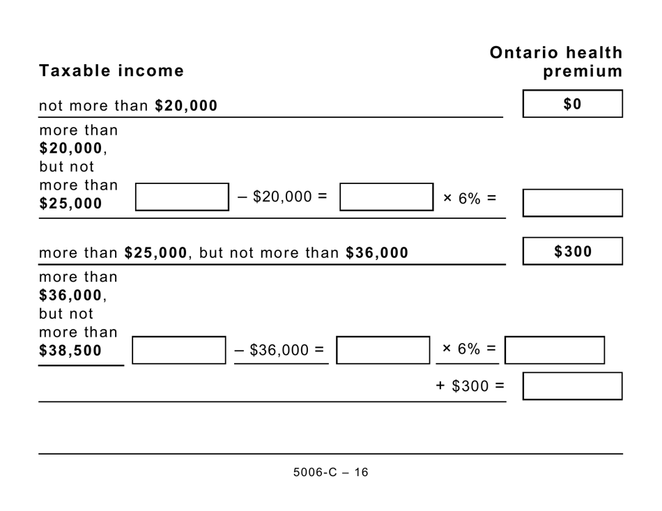 Form ON428 (5006-C) Ontario Tax (Large Print) - Canada, Page 16