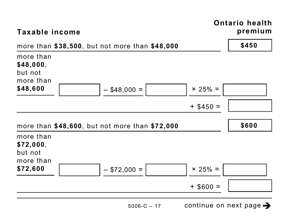 Form ON428 (5006-C) Ontario Tax (Large Print) - Canada, Page 17