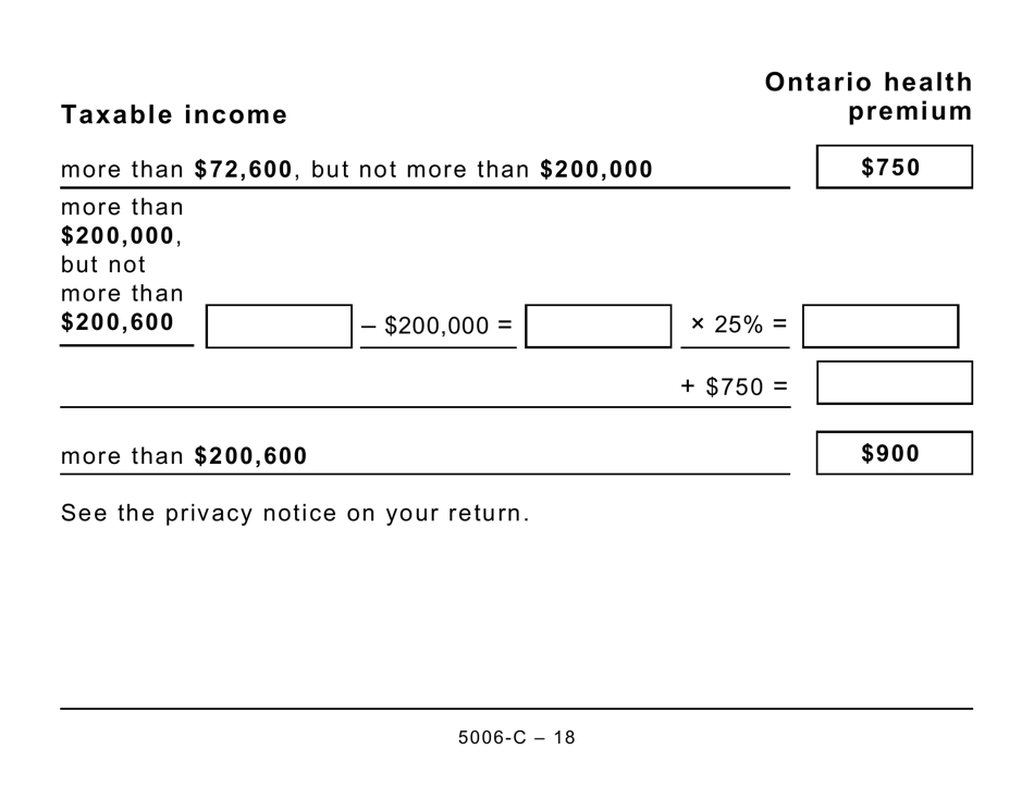 Form ON428 (5006-C) Ontario Tax (Large Print) - Canada, Page 18