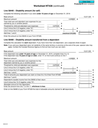 Form 5012-D Worksheet NT428 Northwest Territories - Canada, Page 2