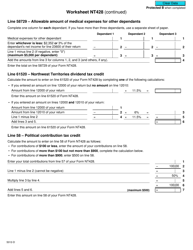 Form 5012-D Worksheet NT428 Northwest Territories - Canada, Page 3