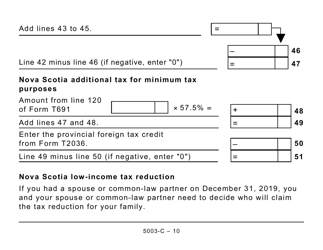 Form NS428 (5003-C) Nova Scotia Tax and Credits (Large Print) - Canada, Page 10