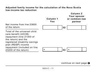 Form NS428 (5003-C) Nova Scotia Tax and Credits (Large Print) - Canada, Page 11