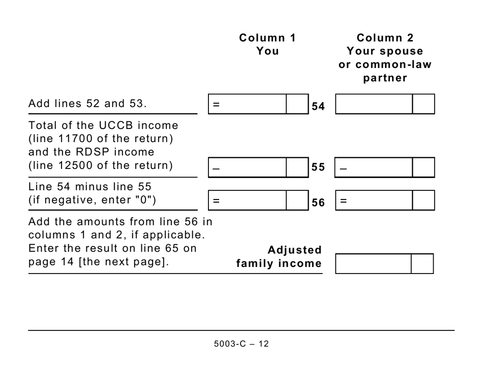 Form NS428 (5003-C) Nova Scotia Tax and Credits (Large Print) - Canada, Page 12