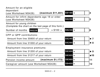 Form NS428 (5003-C) Nova Scotia Tax and Credits (Large Print) - Canada, Page 2