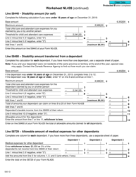 Form 5001-D Worksheet NL428 Newfoundland and Labrador - Canada, Page 2