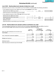 Form 5001-D Worksheet NL428 Newfoundland and Labrador - Canada, Page 3