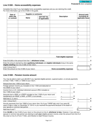 Form 5013-D1 Worksheet for the Return - Non-residents and Deemed Residents of Canada - Canada, Page 3