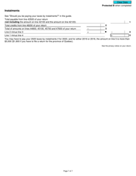 Form 5013-D1 Worksheet for the Return - Non-residents and Deemed Residents of Canada - Canada, Page 7