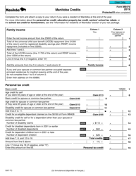 Document preview: Form MB479 (5007-TC) Manitoba Credits - Canada, 2019