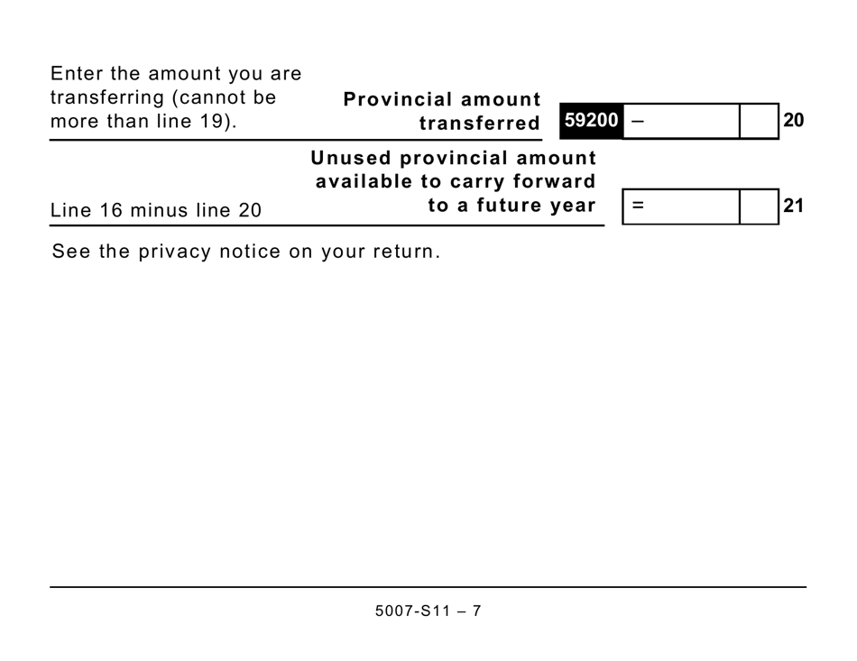 Form 5007-S11 Schedule MB(S11) Provincial Tuition and Education Amounts - Manitoba (Large Print) - Canada, Page 7