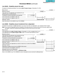 Form 5007-D Worksheet MB428 Manitoba - Canada, Page 2