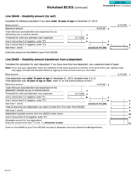 Form 5010-D Worksheet BC428 British Columbia - Canada, Page 2