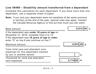 Form 5010-D Worksheet BC428 British Columbia (Large Print) - Canada, Page 6