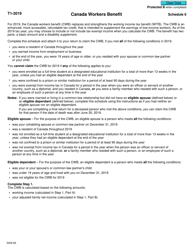 Form 5009-S6 Schedule 6 Canada Workers Benefit (For AB Only) - Canada