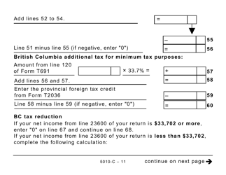 Form 5010-C (BC428) British Columbia Tax (Large Print) - Canada, Page 11