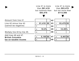 Form 5010-C (BC428) British Columbia Tax (Large Print) - Canada, Page 8