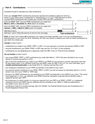 Form 5000-S7 Schedule 7 Rrsp and Prpp Unused Contributions, Transfers, and Hbp or LLP Activities - Canada, Page 2