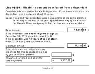 Form 5009-D Worksheet AB428 Alberta (Large Print) - Canada, Page 10