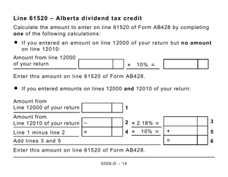 Form 5009-D Worksheet AB428 Alberta (Large Print) - Canada, Page 14