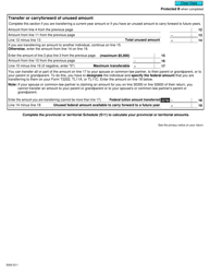 Form 5000-S11 Schedule 11 Federal Tuition, Education, and Textbook Amounts - Canada, Page 2