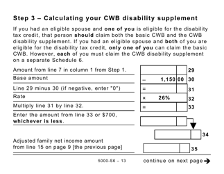 Form 5000-S6 Schedule 6 Canada Workers Benefit (Large Print) - Canada, Page 13