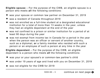 Form 5000-S6 Schedule 6 Canada Workers Benefit (Large Print) - Canada, Page 3