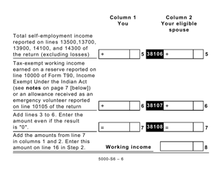 Form 5000-S6 Schedule 6 Canada Workers Benefit (Large Print) - Canada, Page 6