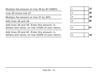 Form 5000-S8 Schedule 8 Canada Pension Plan Contributions and Overpayment (Large Print) - Canada, Page 22