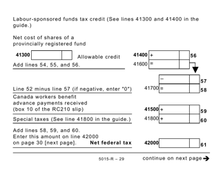 Form 5015-R Income Tax and Benefit Return - Alberta, Manitoba, Saskatchewan (Large Print) - Canada, Page 29