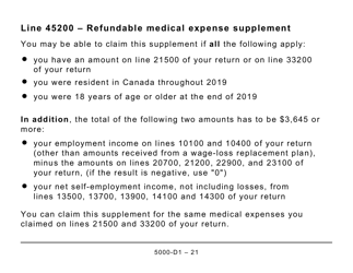 Form 5000-D1 Worksheet for the Return (Large Print) - Canada, Page 21