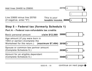 Form 5000-R Income Tax and Benefit Return (Large Print) - Canada, Page 19