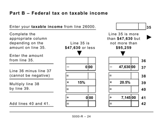 Form 5000-R Income Tax and Benefit Return (Large Print) - Canada, Page 24
