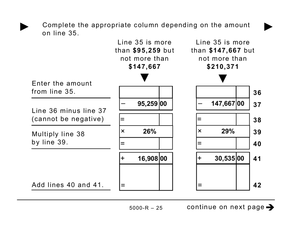 Form 5000-R Income Tax and Benefit Return (Large Print) - Canada, Page 25